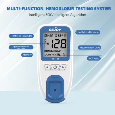 Analyseur d'hémoglobine portable avec bandelettes – image 2