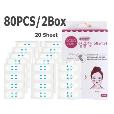 Autocollants lift visage en plastique, 40 ou 80 pièces – image 3
