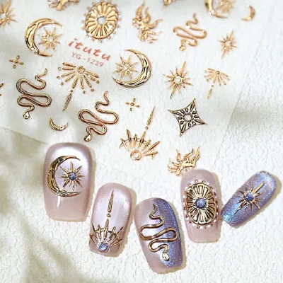 Autocollants pour ongles lune et étoiles – image 3