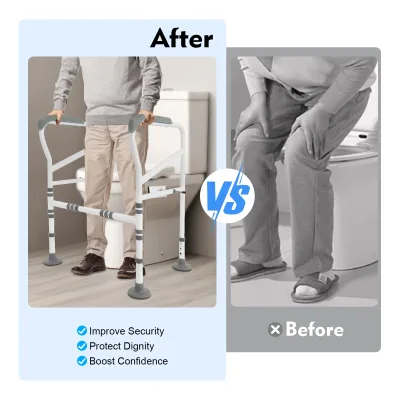 Cadre de toilettes réglable en acier au carbone – image 2