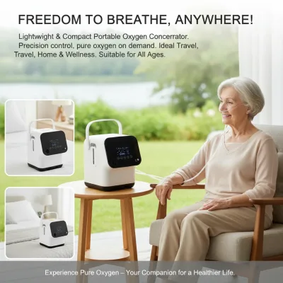 Concentrateur d'oxygène avec nébuliseur et télécommande – image 2