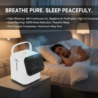 Concentrateur d'oxygène avec nébuliseur et télécommande – image 3