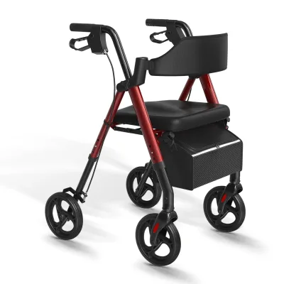 Déambulateur pliable à roulettes avec siège