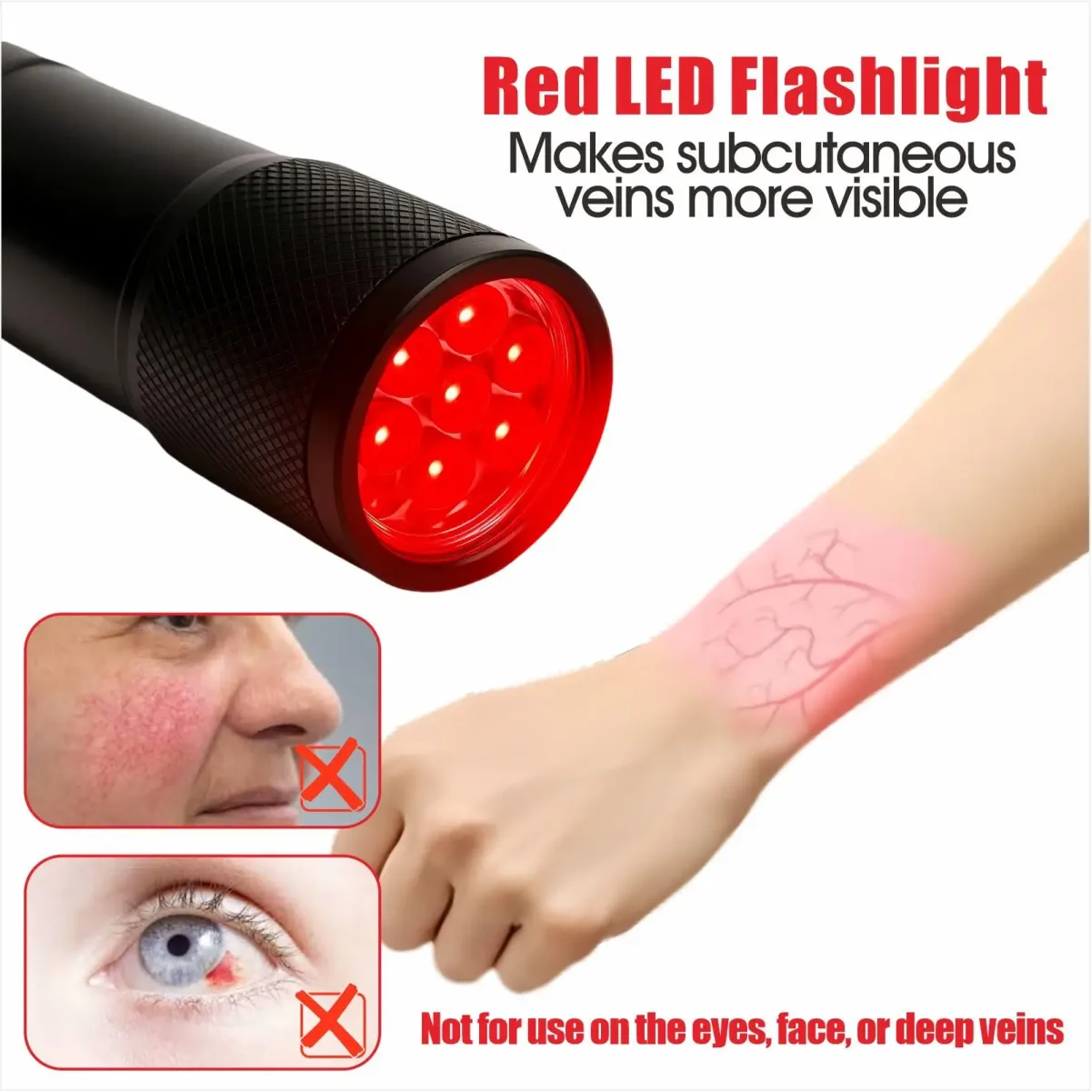 Détecteur de veines LED rouge portable
