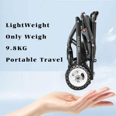 Fauteuil roulant électrique pliable en aluminium – image 2