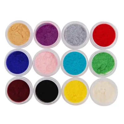 Poudre de flocage velours pour ongles, 12 couleurs – image 3