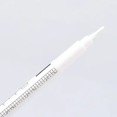 Stylo marqueur blanc pour sourcils avec règle – image 2